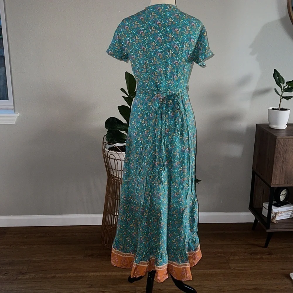 A ESICA MIDI DRESS JADE SIZE SMALL